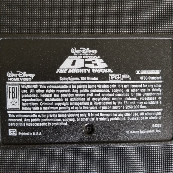 Mighty Ducks D3 (1996 VHS) Disney Video - Picture 6 of 7
